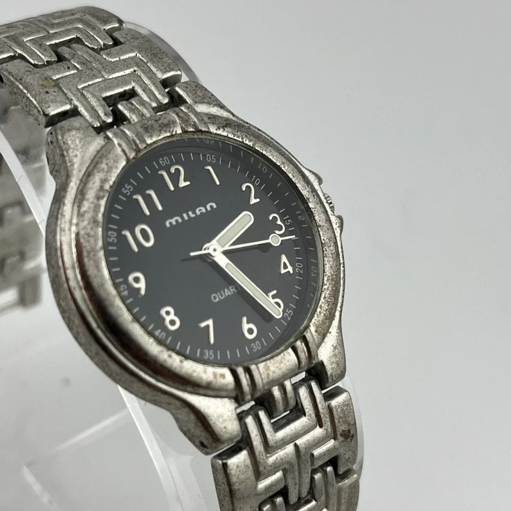 Milan Watch Men 33mm Case Black‎ Dial 7.75